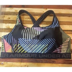 Under Armour Sports Bra Size 3X Razorback Compression Lightly Padded multicolor